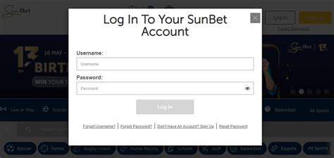 sunbet login account